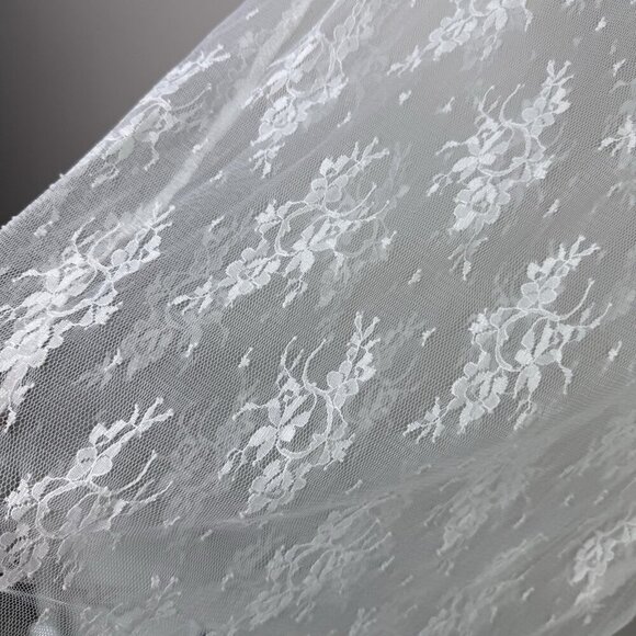 All In Favor White Lace Midi Skirt Small Sheer Overlay Lined NWOT Cottagecore - Picture 5 of 11